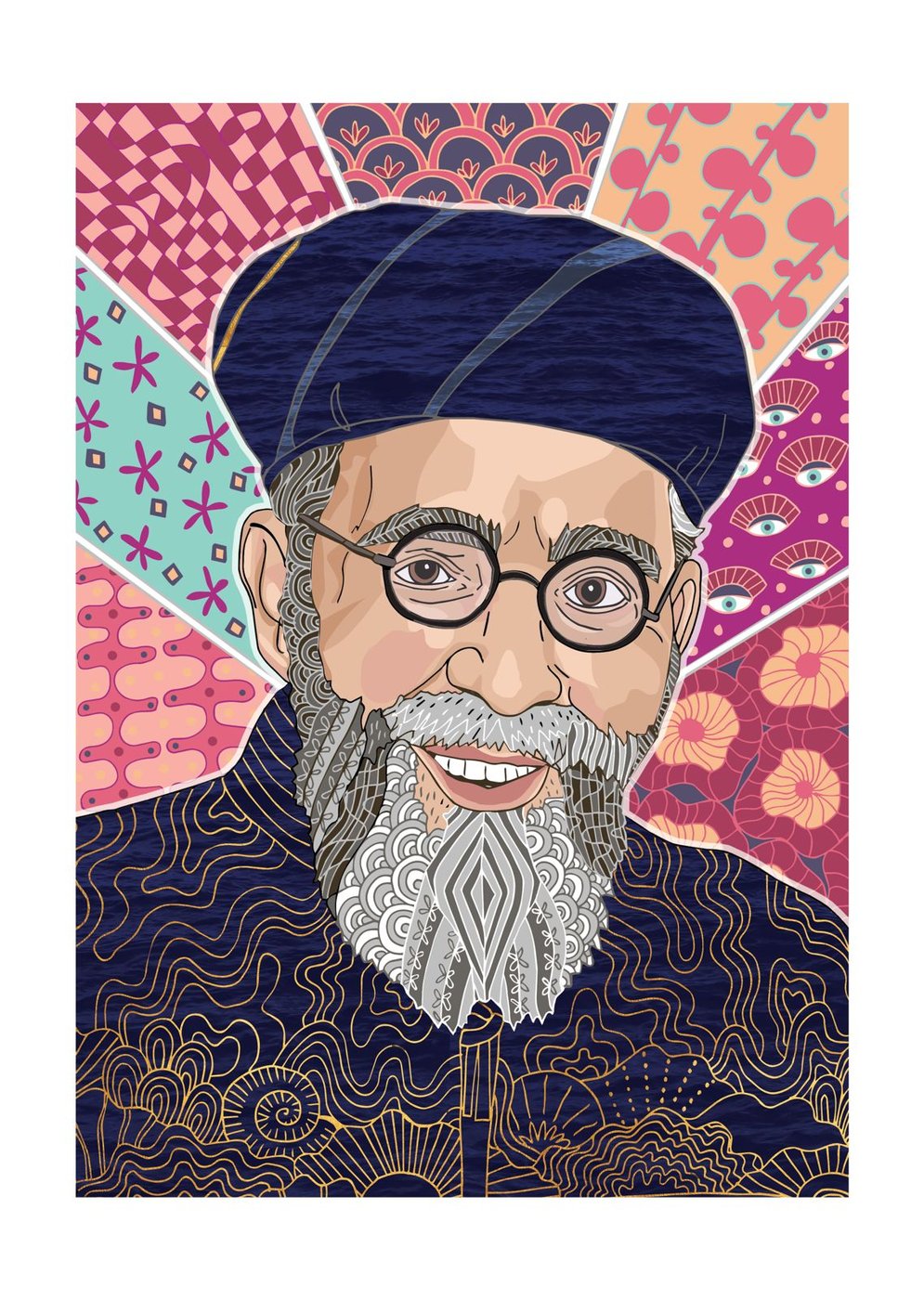 Portrait of Rabbi Benzion Uziel